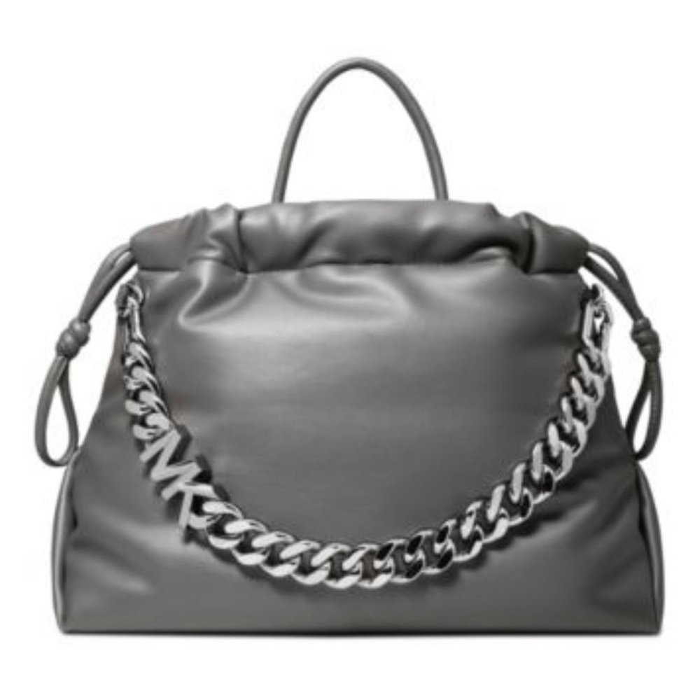 MICHAEL Michael Kors Bag Lina Logo Grey Faux Leather Tote